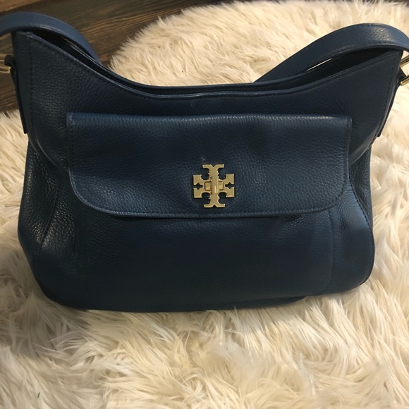Tory Burch MercerBlue Tidal Wave Leather Hobo Bag - Picture 5 of 6